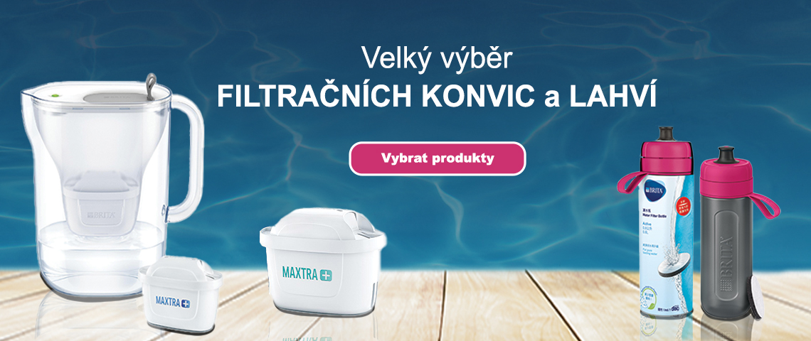 Velký výběr filtračních konvic a lahví